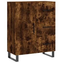 Berkfield Home Sideboard Smoked Oak 69.5x34x90 cm Engineered Wood in Brown - thumbnail 2