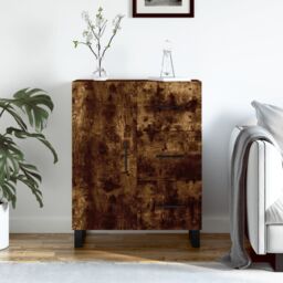 Berkfield Home Sideboard Smoked Oak 69.5x34x90 cm Engineered Wood in Brown - thumbnail 1