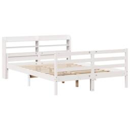 Berkfield Home Bed Frame with Headboard without Mattress White 140x200 cm - thumbnail 3