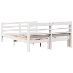 Berkfield Home Bed Frame with Headboard without Mattress White 140x200 cm - thumbnail 8