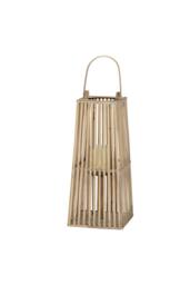 KDMD Small Wicker Silo Lantern with Glass Holder for Ambient Lighting in Brown - thumbnail 2