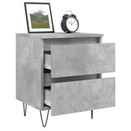 Berkfield Home Bedside Cabinets 2 pcs Concrete Grey 40x35x50 cm Engineered Wood - Size: 40 x 35 x 50 cm - thumbnail 4