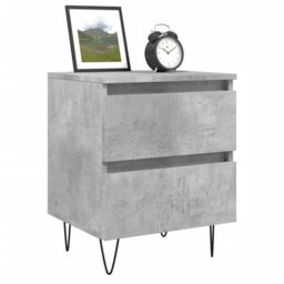 Berkfield Home Bedside Cabinets 2 pcs Concrete Grey 40x35x50 cm Engineered Wood - Size: 40 x 35 x 50 cm - thumbnail 3
