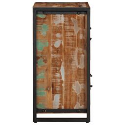 Berkfield Home Sideboard Multicolour 55x35x70 cm Solid Wood Reclaimed in Black - Size: 55 x 35 x 70 cm - thumbnail 6