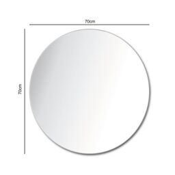 Home Garden Direct Levico Frameless Round Wall Mirror 70x70cm in Clear - Size: 70x70 cm - thumbnail 5