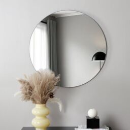 Home Garden Direct Levico Frameless Round Wall Mirror 70x70cm in Clear - Size: 70x70 cm - thumbnail 2
