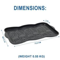 NESTLUNE 2 x Multi Purpose Boot Tray Shoe Storage for Home Door Garden Plants in Black - thumbnail 4