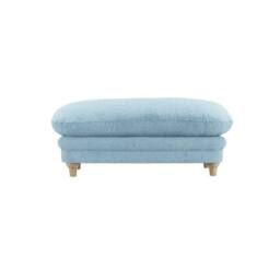 Wyld Haus Bambola Rectangular Duck Egg Chenille Footstool in Duck Egg Blue - thumbnail 3