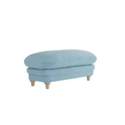Wyld Haus Bambola Rectangular Duck Egg Chenille Footstool in Duck Egg Blue - thumbnail 2