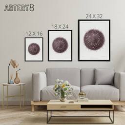 "Artery8 Sea Urchin Marine Life Illustration Albert I Framed Canvas Wall Art in White - Size: W24"" x H32""" - thumbnail 4
