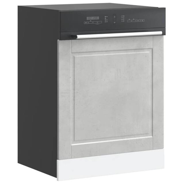 Berkfield Home Dishwasher Panel Porto Concrete Grey 60x1.5x67 cm Engineered Wood - image 1