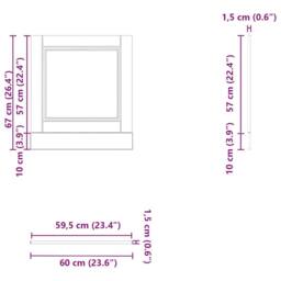 Berkfield Home Dishwasher Panel Porto Concrete Grey 60x1.5x67 cm Engineered Wood - thumbnail 8