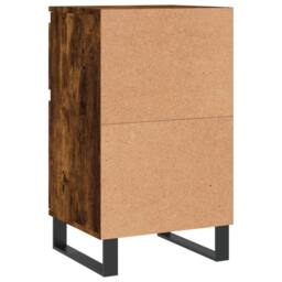 Berkfield Home Sideboards 2 pcs Smoked Oak 40x35x70 cm Engineered Wood in Brown - Size: 40 x 35 x 70 cm - thumbnail 9