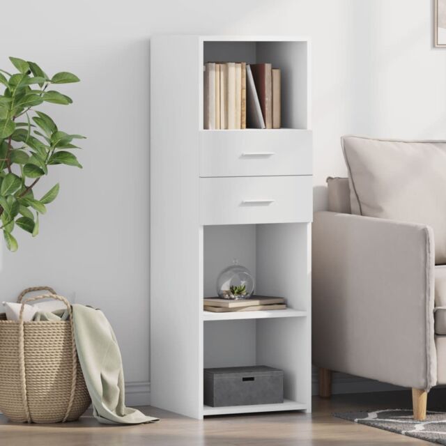 Berkfield Home Highboard White 40x42.5x124 cm Engineered Wood - image 1