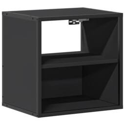 Berkfield Home Wall-mounted Bedside Cabinet Black 40x31x39.5 cm - thumbnail 1