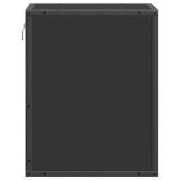 Berkfield Home Wall-mounted Bedside Cabinet Black 40x31x39.5 cm - thumbnail 7