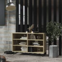 Berkfield Home Sideboard Sonoma Oak 103.5x35x70 cm Engineered Wood in Light Tan - thumbnail 2