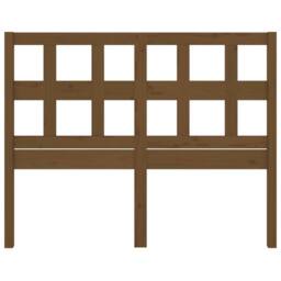Berkfield Home Beautiful Bed Headboard Honey Brown 125.5x4x100 cm Solid Wood Pine - thumbnail 4