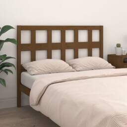 Berkfield Home Beautiful Bed Headboard Honey Brown 125.5x4x100 cm Solid Wood Pine - thumbnail 1