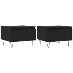 Berkfield Home Coffee Tables 2 pcs Black 50x46x35 cm Engineered Wood - Size: 50 x 46 x 35 cm - thumbnail 2