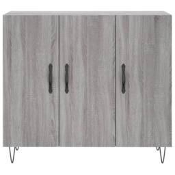 Berkfield Home Sideboard Grey Sonoma 90x34x80 cm Engineered Wood - Size: 90 x 34 x 80 cm - thumbnail 6