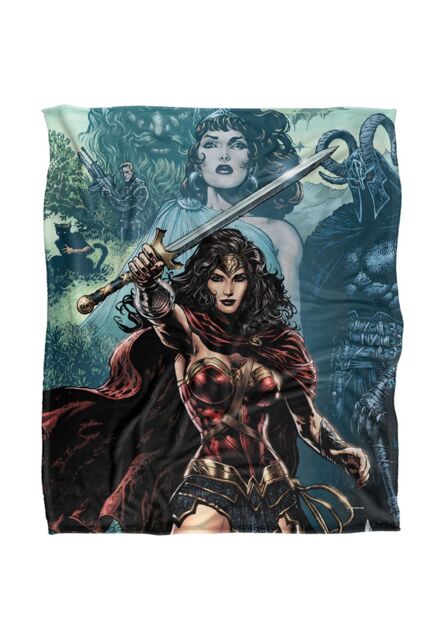 Warner Brothers Wonder Woman Officially Licensed Silky Touch Super Soft Throw Blanket 152 x 127 cm in White - image 1