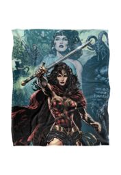 Warner Brothers Wonder Woman Officially Licensed Silky Touch Super Soft Throw Blanket 152 x 127 cm in White - thumbnail 1