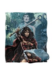Warner Brothers Wonder Woman Officially Licensed Silky Touch Super Soft Throw Blanket 152 x 127 cm in White - thumbnail 2