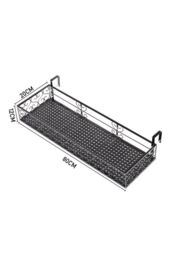 Living and Home 80Cm Hanging Railing Planter Flower Pot Holder Plant Rack in Black - thumbnail 2