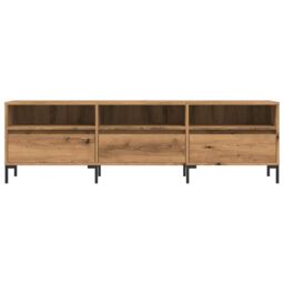 Berkfield Home TV Cabinet Artisan Oak 150x30x44.5 cm Engineered Wood in Brown - thumbnail 4
