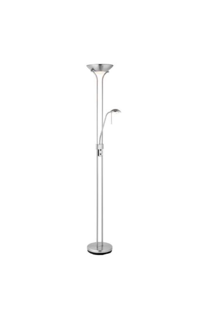 Netlighting Rome Mother & Child Floor Lamp Satin Chrome Opal Glass G9 in Grey - image 1