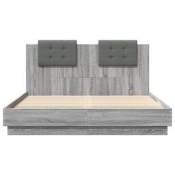 Berkfield Home Bed Frame without Mattress Grey Sonoma 120x200 cm - Size: Small Double - thumbnail 4
