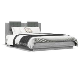 Berkfield Home Bed Frame without Mattress Grey Sonoma 120x200 cm - Size: Small Double - thumbnail 1