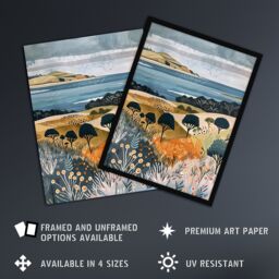 "Artery8 Black Isle Cromarty Scottish Highlands Painting Wall Art Print - Size: W24"" x H32""" - thumbnail 2