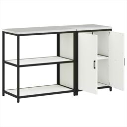 Berkfield Home Kitchen Storage Set with Shelf with Storage with Door Adjustable 2 pcs White 150 x 50 x 92 cm - thumbnail 7