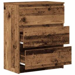 Berkfield Home Sideboard Old Wood 60x35x76 cm Engineered Wood in Brown - Size: 60 x 35 x 76 cm - thumbnail 5