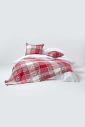 Homescapes Tartan Check Sofa & Bed Throw in Grey - Size: 150 cm x 200 cm - thumbnail 3