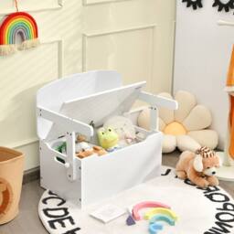 Costway Kids Convertible Activity Bench Table 3-in-1 Desk & Chair Set in White - thumbnail 6