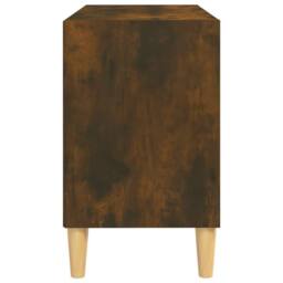 Berkfield Home TV Cabinet with Solid Wood Legs Smoked Oak 69.5x30x50 cm in Brown - thumbnail 5