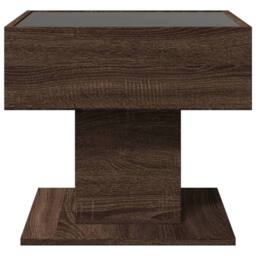 Berkfield Home Decorative Coffee Table with LED Brown Oak 50x50x45 cm Engineered Wood - Size: 50 x 50 x 45 cm - thumbnail 7