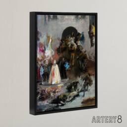 "Artery8 Spanish Inquisition Painting Framed Canvas Wall Art Print - Size: W12"" x H16""" - thumbnail 2
