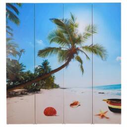 Berkfield Home Decorative Folding Room Divider 160x170 cm Beach - thumbnail 3