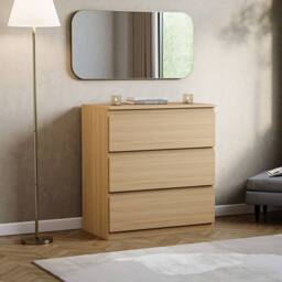 HD Designs Denver 3 Drawer Chest of Drawers Storage in Brown