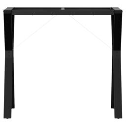 Berkfield Home Dining Table Legs Y-Frame 80x40x73 cm Steel in Black - Size: 80 x 40 x 73 cm - thumbnail 4