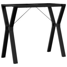 Berkfield Home Dining Table Legs Y-Frame 80x40x73 cm Steel in Black - Size: 80 x 40 x 73 cm - thumbnail 2