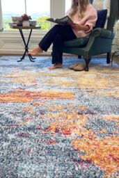 Kukoon Multicolour Distressed Abstract Soft Pile Kitchen Living Room Area Rug - Size: 200 cm x 290 cm - thumbnail 1