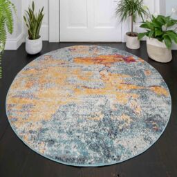 Kukoon Multicolour Distressed Abstract Soft Pile Kitchen Living Room Area Rug - Size: 200 cm x 290 cm - thumbnail 7