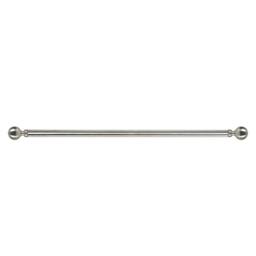 VOGREX Extendable Satin Nickel Steel Curtain Rod Set in Silver - thumbnail 1