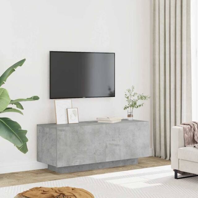 Berkfield Home TV Cabinet Concrete Grey 100x35x40 cm Engineered Wood - Size: 100 x 35 x 40 cm - image 1