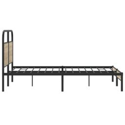 Berkfield Home Bed Frame Without Mattress 140x200 cm Smoked Oak Engineered Wood in Brown - thumbnail 6